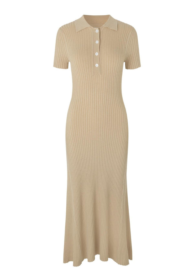 Lucy Polo Dress Brown Rice