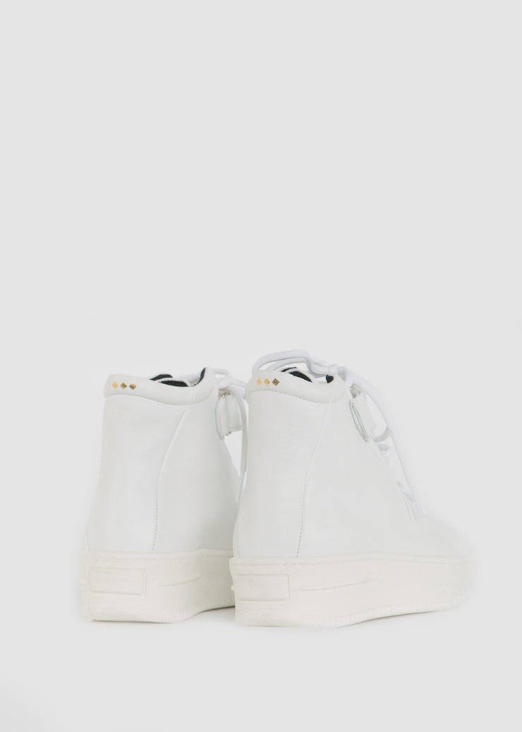 Seven20 High Cut Strap Shoes White